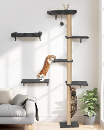 FUKUMARU Cat Wall Shelves, Stable Wall Mounted Cats Furniture Set, Kitten by FUKUMARU