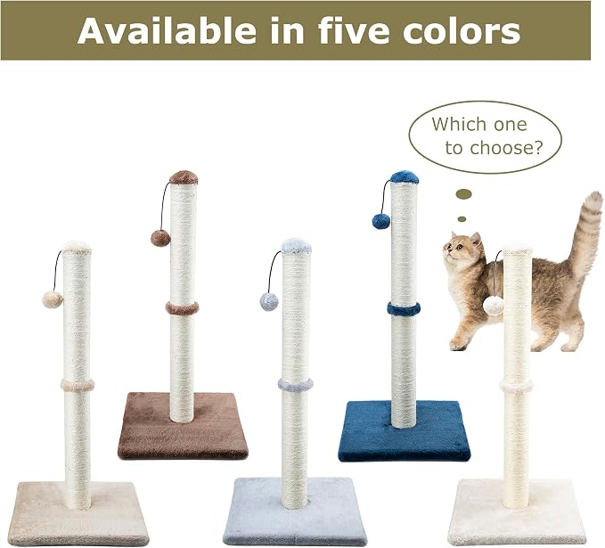 Dimaka 29" Height Tall Cat Scratching Post, Claw Scratcher - Image 8