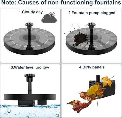 AISITIN 2.5W Solar Bird Bath Fountain, Solar Fountain - Image 7