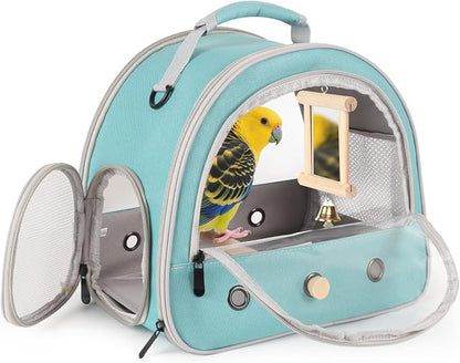 Parrot Travel Cage with Bird Cage Bells Mirror Set, Portable Small Bird by Unknown