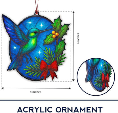 Christmas Ornaments 2025 – Hummingbird Suncatcher Window Hanging Decoration - Image 3