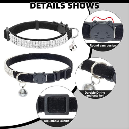 EXPAWLORER Soft Velvet Safe Cat Collars - Image 3