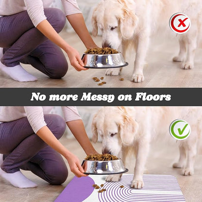 Dog Food Mats for Floors Waterproof, Cat Water Bowl Mats Pet Feeding Absorbent - Image 5