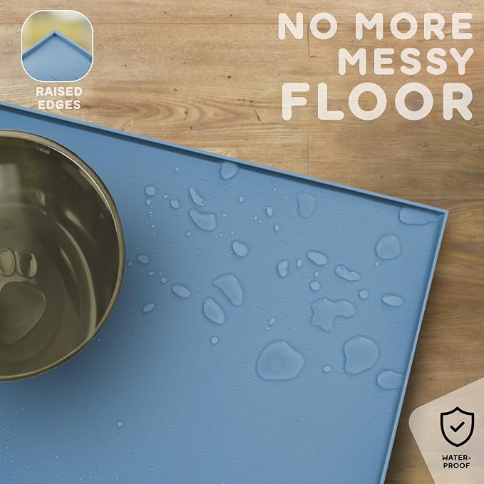 Dog Food Mat - 28x18 Raised Edges Dogs Mat - Image 5