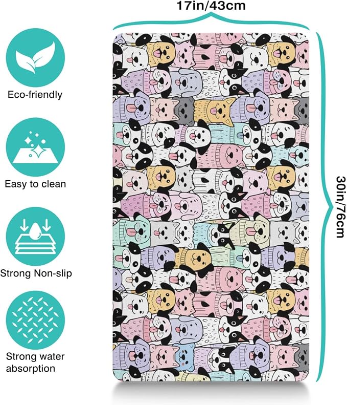 Pet Feeding Mat for Floors Waterproof Dog Mat for Food and Water Absorbent - Image 4