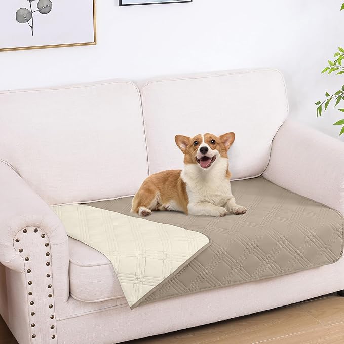 hyha Waterproof Dog Blanket, Reversible Pet Bed Blanket, Soft Sofa Couch Cover by hyha