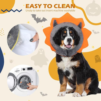 IEUUMLER Inflatable Recovery Dog Collar, Protective Donut Cone, Adjustable Soft - Image 7