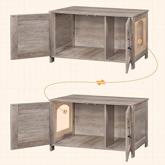HOOBRO Litter Box Enclosure, Cat Litter Box Furniture - Image 8