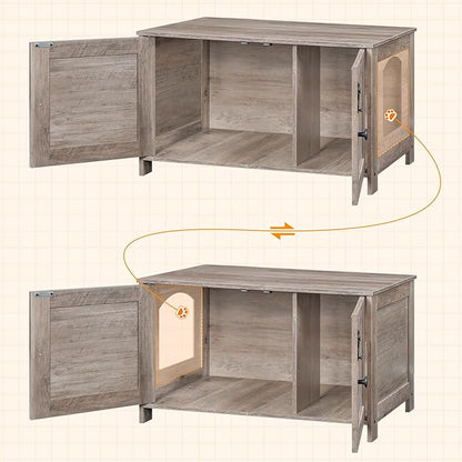 HOOBRO Litter Box Enclosure, Cat Litter Box Furniture - Image 8