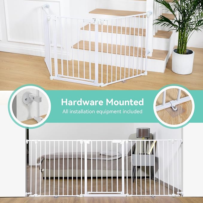 COMOMY 80" Extra Wide Baby Gate, Dog Gate - Image 2