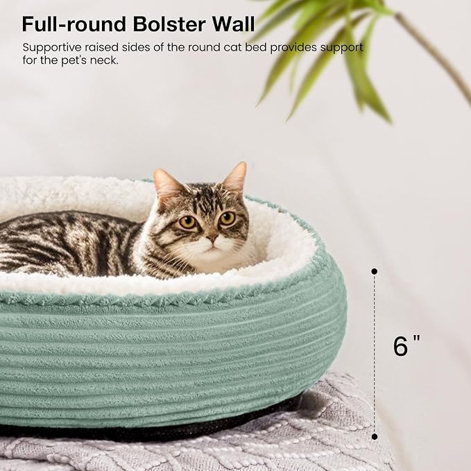 Love's cabin Round Donut Cat and Dog Cushion Bed, 20in Pet Bed - Image 5