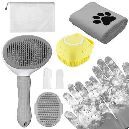 Dog Grooming Kit for Shedding – 8-Piece Pet Grooming Supplies by Aiolpy
