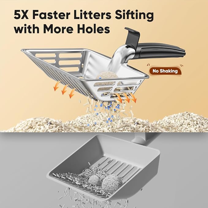 Metal Cat Litter Scoop, Large Cat Scooper - Image 7