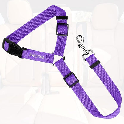 BWOGUE Pet Dog Cat Seat Belts, Car Headrest Restraint Adjustable Safety Leads - Image 2