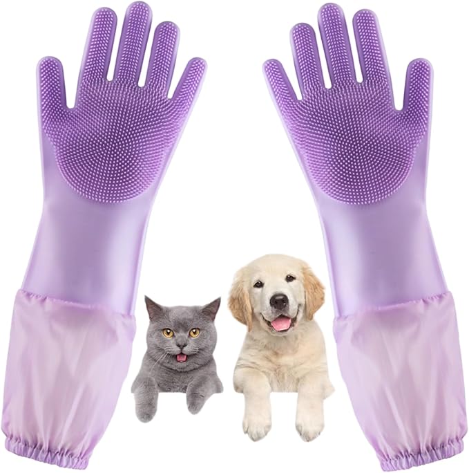 Dog Washing Gloves, Pet Grooming Gloves by Unknown