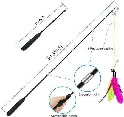 ZPH Cat Toys Interactive for Indoor Cats, Interactive Feather Toy for Teaser - Image 3
