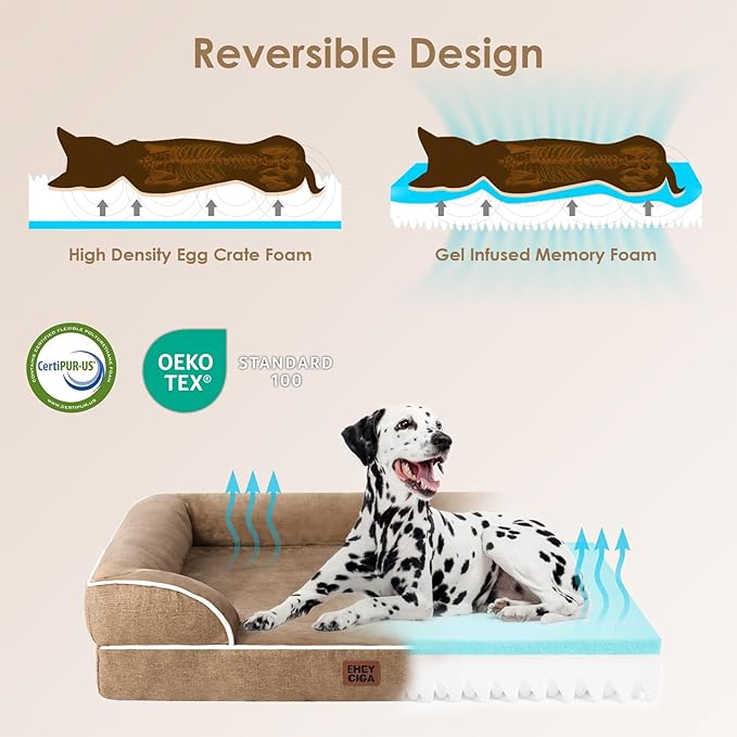 EHEYCIGA Orthopedic Dog Beds for Extra Large Dogs, Waterproof Memory Foam XL - Image 4