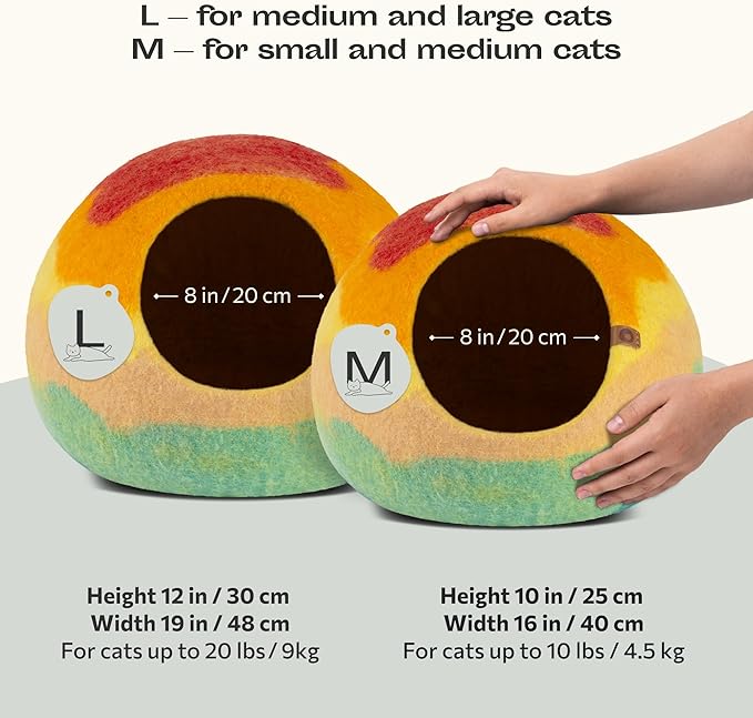 MEOWFIA Cat Cave – Premium Felt Cat Bed - Image 2