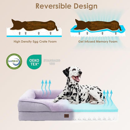EHEYCIGA Orthopedic Dog Bed for Large Sized Dog, Waterproof Liner & Washable - Image 2