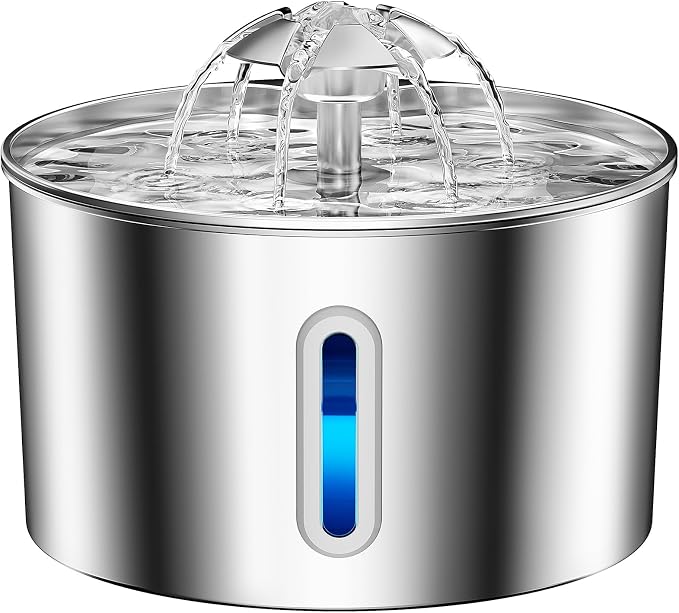 Cat Water Fountain Stainless Steel - 74oz/2.2L Corded Pet Water Dispenser - Image 9