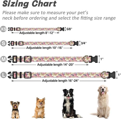 Reflective Dog Collar for Extra Small Dogs, Cute Flower Theme Adjustable - Image 7
