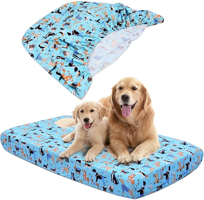 Replacement Dog Bed Covers Elastic Edged Washable Pet Bed Protector by Hoopttay