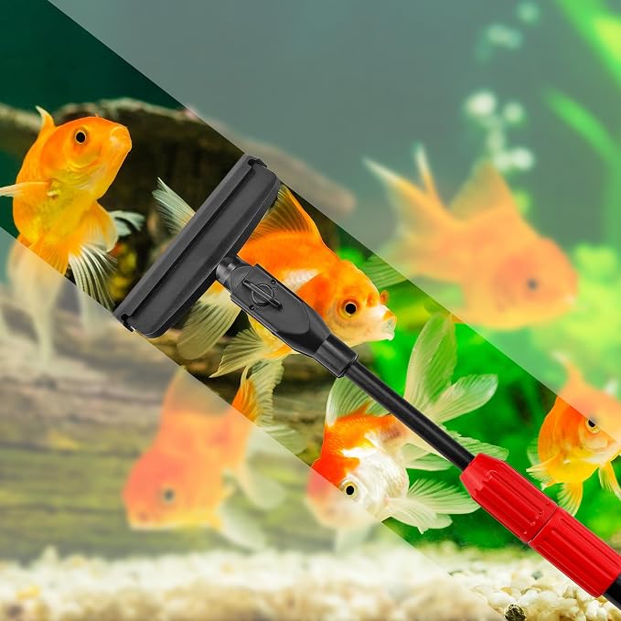 6 in 1 Aquarium Cleaning Tool Kit Fish Tank Algae Scraper, Sponge Pad, Fish Net - Image 6