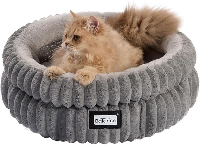 BALANCE Cat Bed Kitten Bed, Washable Round Cat Beds - Image 8