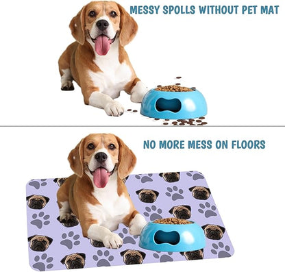 Personalized Dog Cat Mat with Name Photo Custom Placemat Feeding Mats - Image 5