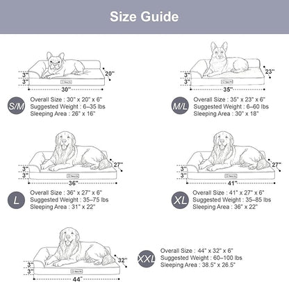 Orthopedic Dog Bed for Small and Medium Dogs, Memory Foam Pet Bed - Image 2