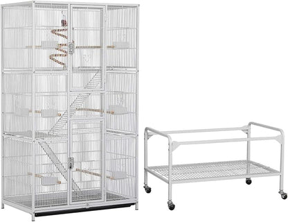 Yaheetech 69'' Extra Large Bird Cage Metal Parrot Cage w/Detachable Stand - Image 8