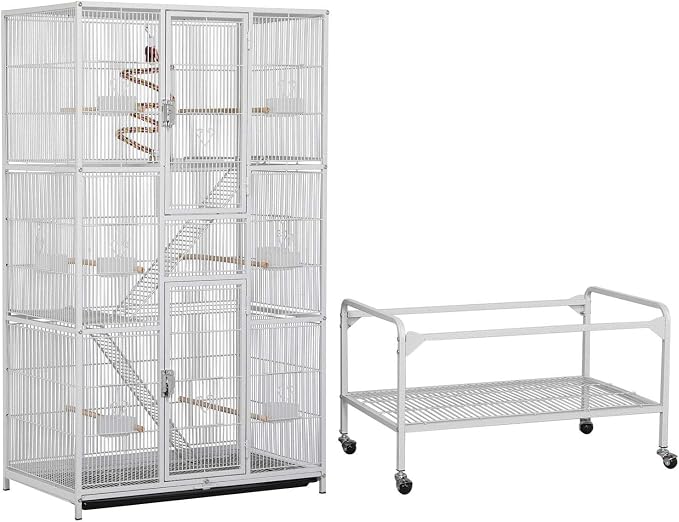 Yaheetech 69-Inch Extra Large Wrought Animal Cage Metal 3 Levels Small Animal - Image 8