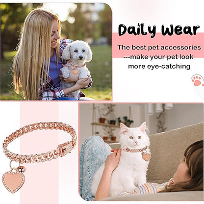Hillban Dog Chain Gold-Plated Diamond Collar - Image 6