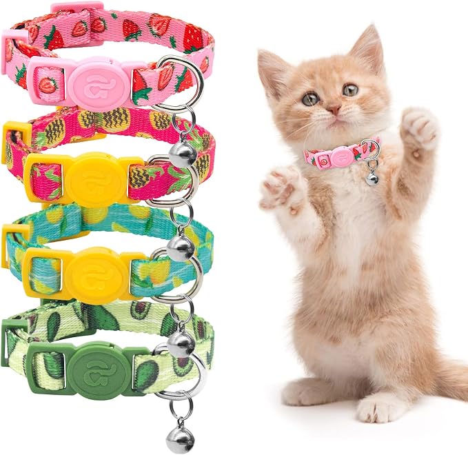 azuza 4 Pack Cat Kitten Collar Breakaway by azuza