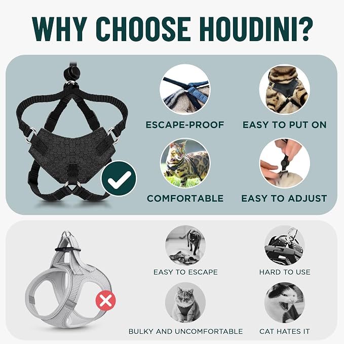 Houdini™ Escape Proof Cat Harness and Leash Set by OutdoorBengal – Tactical Vest - Image 3