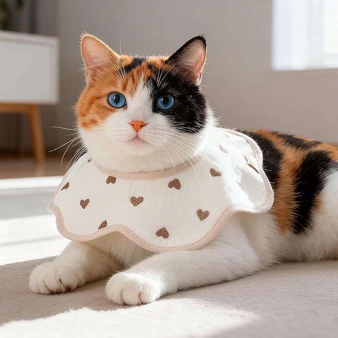 3Pcs Cat Collar Adjustable Kitten Collar Bandana - Image 5
