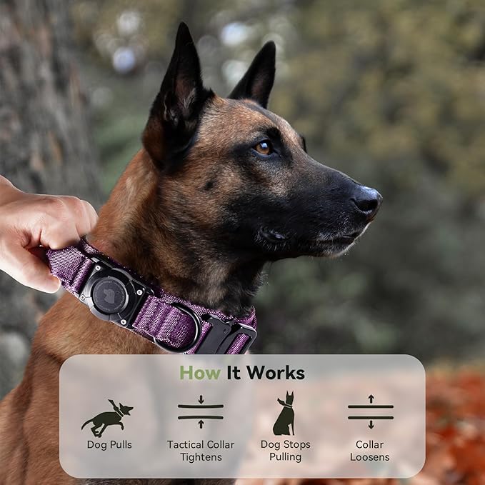 2025 Upgrade Waterproof AirTag Dog Collar, Military Tactical Dog Collar - Image 6