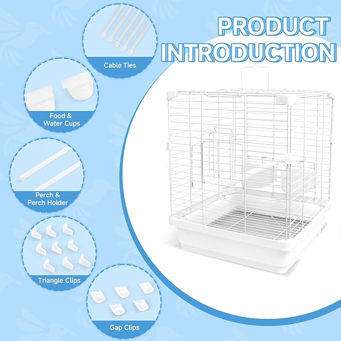 Small Bird Cage for Parakeets, Budgies & Canaries and More Small Birds - Image 3