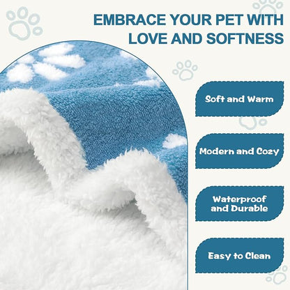 Waterproof Blanket for Dog Cat or Adult, Cute 3D Textured Flower Dog Blanket - Image 3