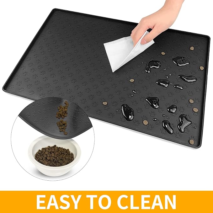 Ptlom Silicone Pet Placemat for Dog and Cat, Waterproof Anti-Slip Pet Feeding - Image 7