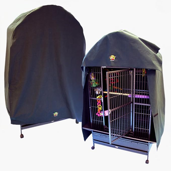Cozzzy Covers Model 2424 DT Universal Cage Cover 40" L Poly-Cotton Black by BonkaBirdToys