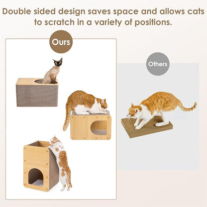 EHEYCIGA Cardboard Cat Scratcher House, 17-Inch Corrugated Cat Scratcher - Image 4
