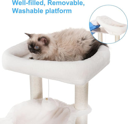 Hey-brother Cat Tree with Litter Box Enclosure, Modern Cat Tower - Image 4