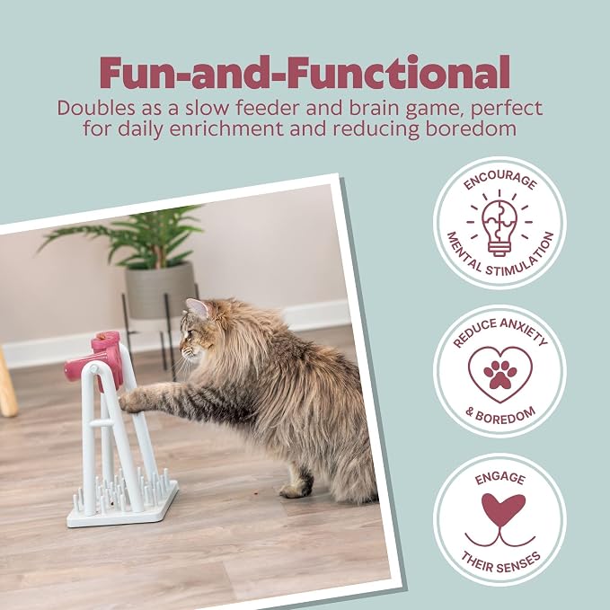 TRIXIE Cat Activity Turn Around Strategy Game, Slow Feeder, Interactive - Image 3