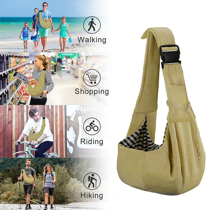 PETLOFT Reversible Dog Cat Sling Carrier, Small Dog Carrier, Adjustable Dog - Image 7
