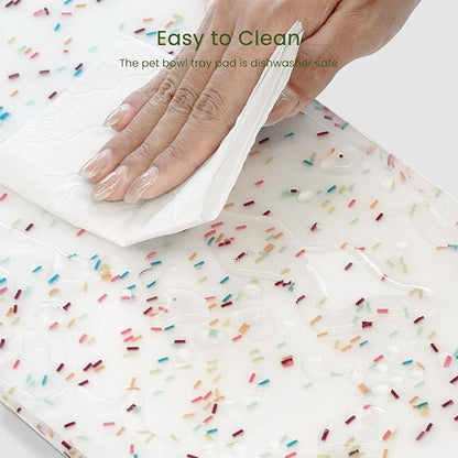 Dog Food Mat Anti-Slip Silicone Dog Bowl Mat Thicker Pet Placemat Waterproof - Image 9