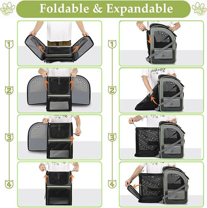 Cat Carrier Backpack, Large Cat Backpack Carrier Soft, Expandable Airline - Image 5
