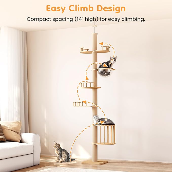 Floor to Ceiling Cat Tree Tower - Image 6
