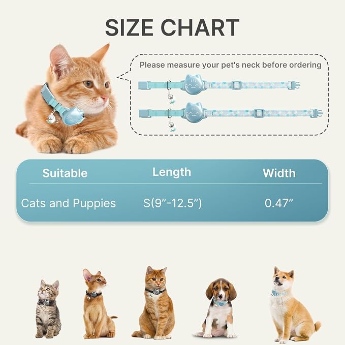 Waterproof Airtag Cat Collar, Breakaway Cat Airtag Collar - Image 3