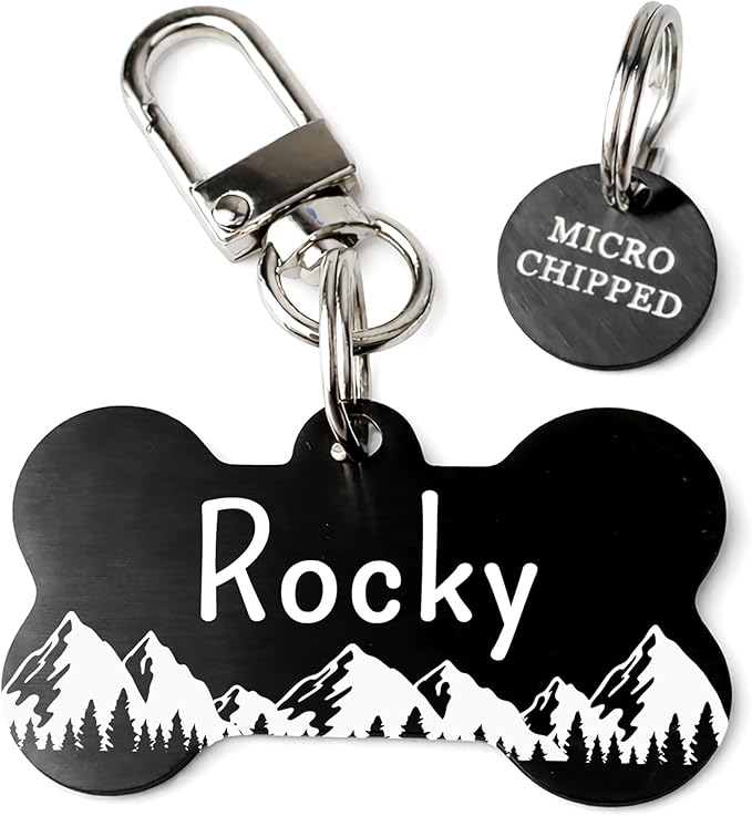 Ultra Joys Stainless Steel Pet ID Tag Dog Name Tags Personalized Front and Back by UltraJoys